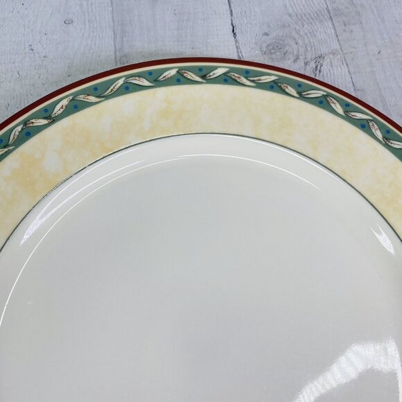 PTS international Interiors PROVENCE Fruit Leaves Porcelain Chop Plate Platter - Picture 7 of 13